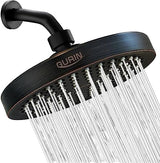 GURIN Shower Head High Pressure Rain, Luxury Bathroom Showerhead with Adjustable Angles, Anti-Clogging Silicone Nozzles - Oil Rubbed Bronze, 6 Inch Round