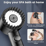 Filtered Shower Head with Handheld, High Pressure 5-Spray Shower Head with Filters for Hard Water, ON/OFF Switch Showerhead for Pets Bath, Shower Heads Filter - Remove Chlorine, Reduce Dry Itchy Skin