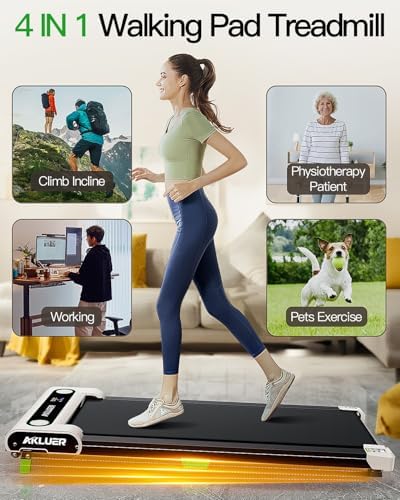 Walking Pad with Incline, Incline Treadmills for Home, 2.5 HP Under Desk Treadmill Small with Remote Control, Walking Pad Small Treadmill with LED Display