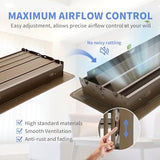 6x12 Inch Floor Register - Heavy Duty Steel Walkable Floor Vents - Easy Adjust Air Supply Lever - Vent Covers for Home (Brown)