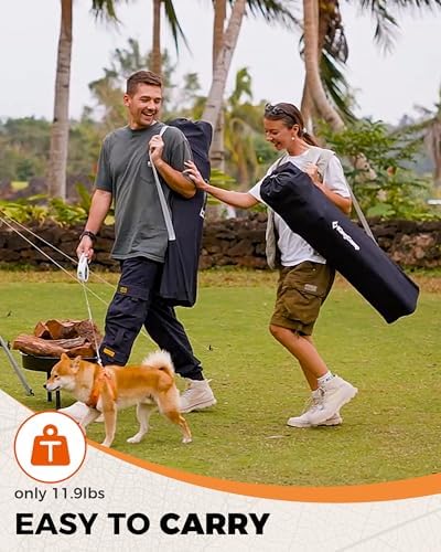 KingCamp Oversized Camping Folding Chair, Heavy Duty 450 LBS with Lumbar Support, Padded seat with Cup Holder&Cooler Bag, Ideal for Camp, Fishing, Sports event, Backyard, Patio, Lawn