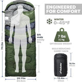 MalloMe Sleeping Bags for Adults Cold Weather & Warm - Backpacking Camping Sleeping Bag for Kids 10-12, Girls, Boys - Lightweight Compact Camping Essentials Gear Accessories Hiking Sleep Must Haves