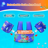 NEMONE Toddler Swim Vest for 22-70 lbs Kids Floaties Swim Jacket with Arm Water Wings for Girls Boys 2 3 4 5 6 7 Years Old Sea Beach Pool