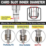 Shower Head Holder All Metal Handheld Shower Wand Bracket Adhesive Shower Wall Mount Holder Brass Shower Spray Holder Brushed Nickel, Drill Free Glue Installation