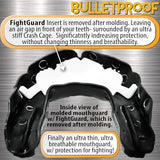 Bulletproof: World’s Thinnest Most Breathable Mouthguard is 3X Stronger! MMA Football Basketball Hockey Lacrosse Rugby BJJ Boxing Sports Mouth Guard Grinding Teeth. Men Women Adult Youth Kids Braces