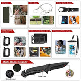 Survival Kits,222 PCS Emergency Survival Gear First Aid Kits with Molle System Compatible Bag Outdoor Camping Gear Emergency Kits for Hunting,Hiking,Fishing, Gifts for Men Women