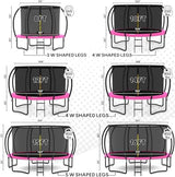 JUMPZYLLA Trampoline Outdoor 8FT 10FT 12FT 14FT 15FT 16FT with Enclosure and Ladder, ASTM Approved Recreational Trampoline for Kids and Adults, Anti-Rust Coated Frame