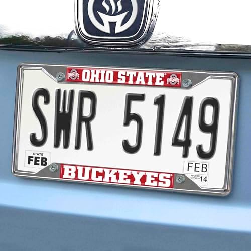 FANMATS NCAA Chrome Metal License Plate Frame