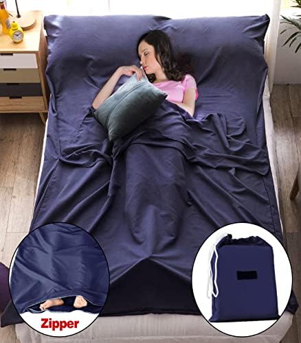 Sleeping Bag Liner Ultralight Travel Sheet Dirt-Proof Travel Camping Sheet Sleeping Sheet Hotel Sheet for Outdoor Travel Hiking Hotels Picnics
