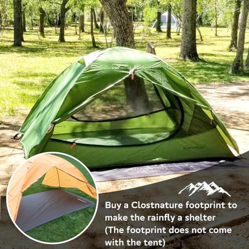 Clostnature Crux Lightweight Tent for Backpacking - 1/2/3/4 Person Ultralight Backpacking Tent, Waterproof Easy Setup Camping Tent, Hiking Tent for Outdoor, Hiking and Mountaineering