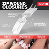Small First Aid Kit for Car, Travel & Home - Emergency Kit for Hiking, Camping, Backpacking and Outdoors - Includes Zip Stitch Wound Closure Strips - FSA HSA Approved