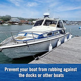 Affordura Boat Fender 4 Pack Boat Bumpers Fenders with 4 Ropes, Boat Bumpers for Pontoon Boat Fenders Inflatable