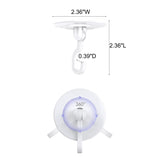 Adhesive Wall & Ceiling Decor Hooks: 8-Pack 3 lbs Heavy Duty No-Drill 360° Swivel Adjustable for Hanging Home Accents Lights Plants Wind Chimes Compatible with 3M Command Strips