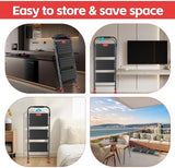 Step Ladder Foldable Folding Stool - for Home Adults Kitchen 3 Stepping Extension Tall Heavy Duty with Handrails - Closet Stepstool Stair Ladders Extendable Stepladder for Indoor House 800Lbs