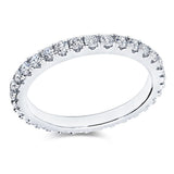 Bo.Dream 2.2mm Round Cubic Zirconia CZ Wedding Full Eternity Band Rings Sterling Silver Size 6