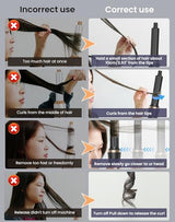 Hair Blow Dryer Styler Set, 5 in 1 Hot Air Brush Auto Wrap Curlers & Straightener & Volumizer Pro Kit, Ionic Technology, 60000RPM High Speed Drying, Round Comb Multi Styler Anion Electric