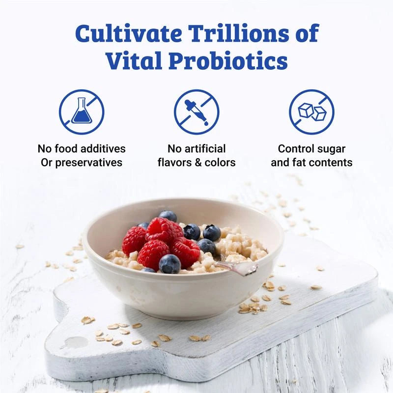 Ultimate Probiotic Yogurt Maker with Adjustable Temperature Control - Make Trillions of Live Probiotics - LIFETIME WARRANTY - material: With Eight 6oz Jars