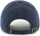 47 Brand MLB Team Color Home Primary Logo Clean Up Adjustable Baseball Cap Hat, Adult One Size Fits All