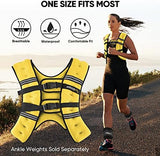 APEXUP Weighted Vest with 5lbs/10lbs/15lbs/20lbs/25lbs/30lbs Weights and Reflective Stripe, Weight Vest Men Women for Workout, Strength Training, Running