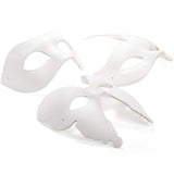 Nicunom 30 Pack Paper Mache Art Masks, DIY Blank Masks Paintable Masquerade Mask White Half Face Masks Costume Craft Mask for Art Party Mardi Gras Cosplay Dance Halloween Christmas