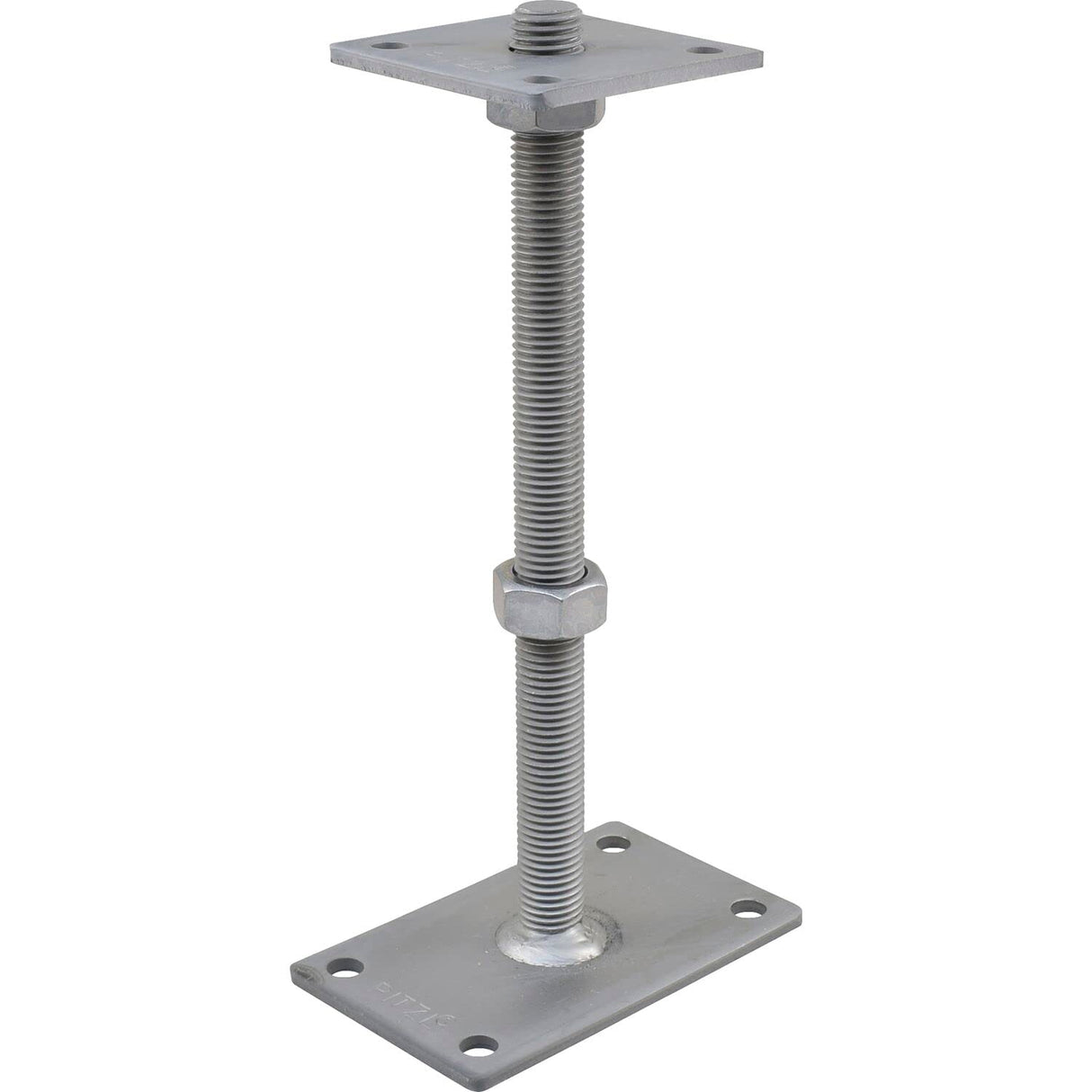 PITZL Post Anchor Type 11013.1300 ZiNiP Coated with Threaded Rod, Silver