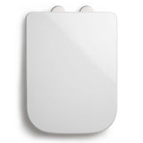 Go Bathrooms White Square Soft Close Quick Release Heavy Duty Toilet Seat