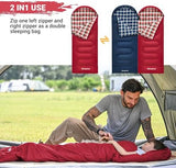 KingCamp Sleeping-Bags Kids Sleeping Bag Flannel Lined Cold Weather 3-4 Season Sleeping Bag for Teens Youth Child Boys Girls