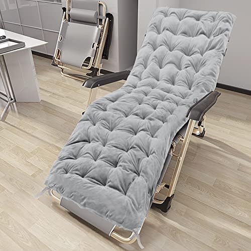 REDCAMP Folding Cot Pads for Sleeping Extra Thick, Soft Comfortable Velvet & Corduroy Cotton Camping Cot Mattress Pad for Backpacking Hiking, Black Blue Brown Grey 75x30 inches