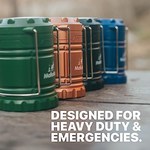 MalloMe Camping Lantern Multicolor 8 Pack Lanterns for Power Outages, Camping Lights for Tent Hanging, Camp Light Tent Lamp Emergency Battery Powered LED Lantern (Rechargeable Batteries Not Included)