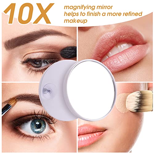 Hansong Vanity Mirror with Lights, 22''x18'' Hollywood Mirror, Makeup Mirror with 15 Dimmable Bulbs, 10X Magnification and USB Charging Port, White