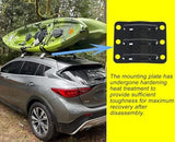 2 Pairs Kayak Rack J-Bar Car Roof Rack for Canoe Carrier SUP Paddle Surfboard Mount on Car SUV and Truck Crossbar, Includes 4 Pcs Roof Rack Tie Down Straps.