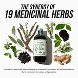 Flora Biome - Live Probiotic, Prebiotic & Postbiotic – Organic Live-Culture – 10 Probiotic Strains, 19 Fermented Herbs, 50 Billion CFU - Complete Gut Health & Microbiome Optimizer (16 oz)