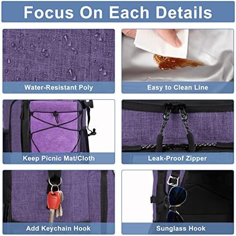 Backpack Coolers Insulated Leak Proof 30 Cans, Soft Sided Insulated Cooler Bags Ice Chest Backpack for Beach Travel Camping, with Reusable Ice Packs