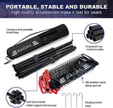 BAGAIL Badminton Net, Height Adjustable Kids Volleyball Net, Foldable Nylon Net 10 ft/14ft/17ft Wide, Tennis Net, Small Pickleball Net for Backyard Game and Indoor Outdoor Use, Easy Setup