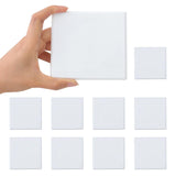 HOME MASTER HARDWARE Self Adhesive Wall Protector Square 4 inch, 10 Pack Door Handle Wall Shield Guard Door Stop, Rigid Vinyl Wall Protection Pad White