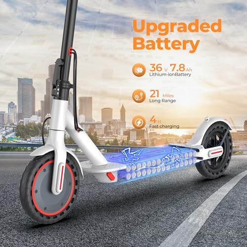 Electric Scooter for Adults, 8.5"/10" Tires, 19/22Mph, 350W/500W Motor, 21-28 Miles Range, Folding E-Scooter with Dual Suspension,APP(V1/SPRO/MAX/PRO)