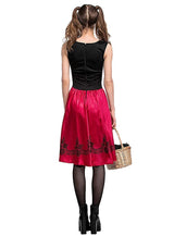 Simplecc Women Little Red Riding Hood Costume Christmas Halloween Party Dress with Cape Medium