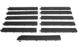 Big Floors Garage Floor Transition Edge, Interlocking Modular Garage Floor Edging Compatible with RaceDeck, GarageTrac & GarageDeck Tiles (Male, 11 Pack, Graphite)