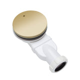 Sandy Beach Brass Shower Waste Trap - Brass Shower Tray Waste Trap, 90mm Shower Waste Trap, Brushed Brass Shower Waste Trap - Slimline Brass Shower Trap Waste Cover (90mm Diameter 48mm Depth)