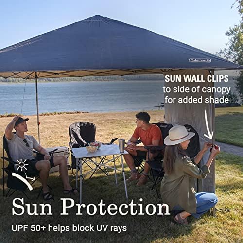 Coleman Oasis Lite Pop-Up Canopy Tent with Side Wall Attachment, 10x10ft Portable Shelter with Easy Setup & Takedown, Wheeled Carry Bag Included