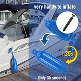 Affordura Boat Fender 4 Pack Boat Bumpers Fenders with 4 Ropes, Boat Bumpers for Pontoon Boat Fenders Inflatable