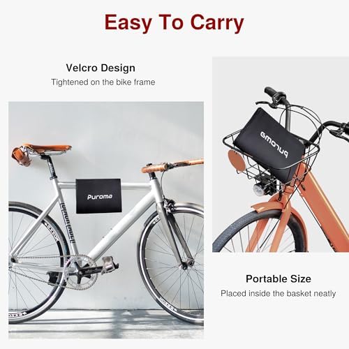 Puroma Bike Cover Outdoor Waterproof Bicycle Covers Rain Sun UV Dust Wind Proof with Lock Hole for Mountain Road Electric Bike