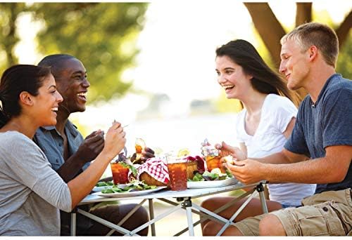 Coleman Outdoor Compact Folding Table, Sturdy Aluminum Camping Table with Snap-Together Design, Seats 4 & Carry Bag Included; Great for Camping, Tailgating, Grilling, & More