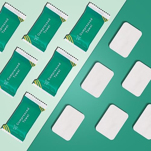 40 PCS Disposable Towel Compressed Towel Tablets, Disposable Face Compressed Towel, Compressed Hand Wipe Portable Washcloth, Portable Compressed Coin Tissue for Travel Home and Outdoor Hiking