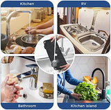 2 Pcs Silicone Faucet Handle Drip Catcher Tray Mat, 2 in 1 Dish Soap Sponge Holder for Kitchen Sink & Sink Splash Guard, Silicone Faucet Mat Drying Mat for Kitchen Sink Accessories, Counter, Bathroom