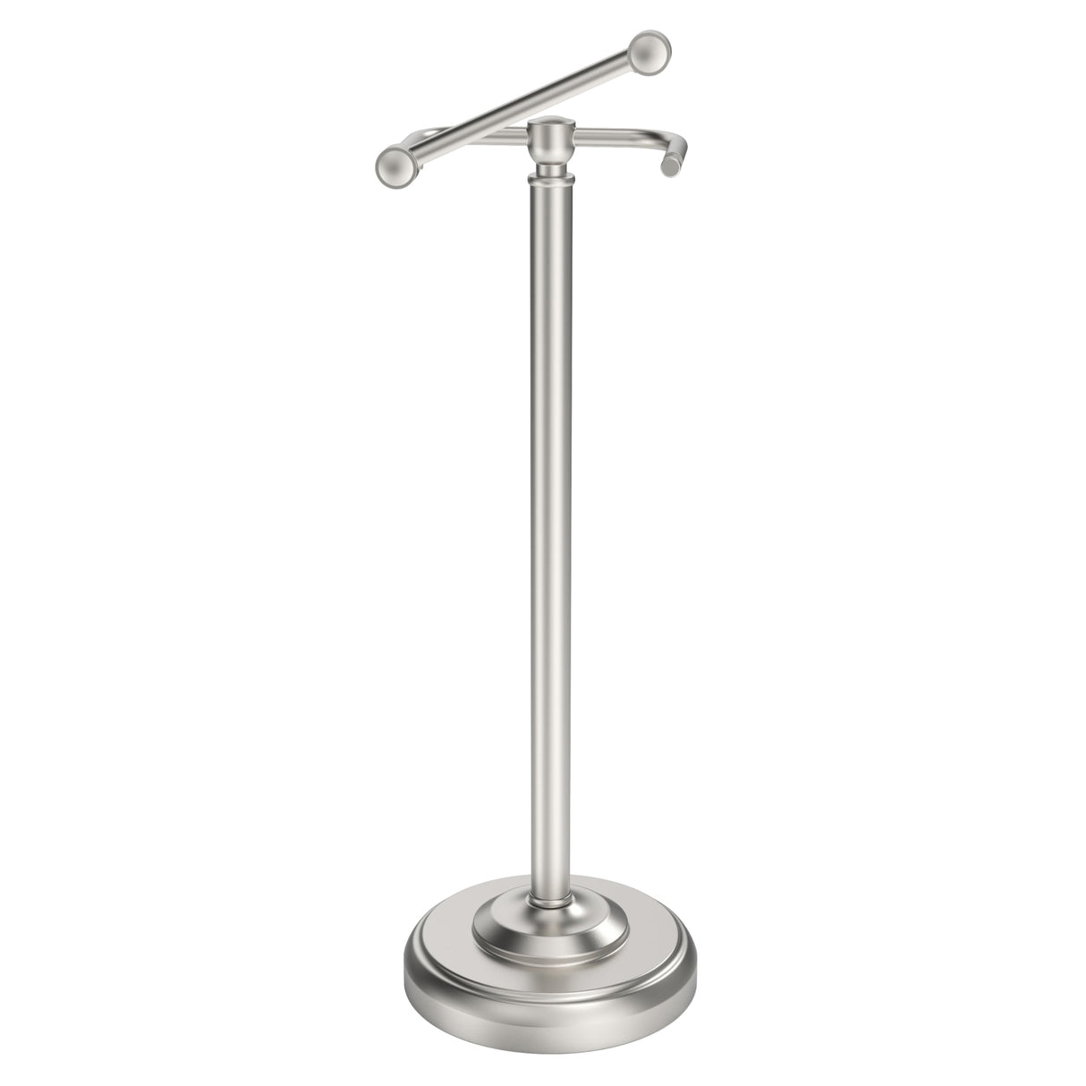 WZKALY Toilet Paper Holder Stand, Brushed Nickel Toilet Paper Holder Free Standing, Post Pivoting Design & Stable Weighted Base SUS304 Stainless Steel for Bathroom(Mega Roll)