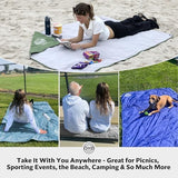 STOVER Outdoor Waterproof Fleece Travel Blanket for Camping, Picnics, Stadiums, Sports, The Beach– Warm, Windproof, Compact, Lightweight & Sand-Resistant (Olive Green)