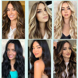 FB27 Balayage Clip In Hair Extensions Real Human Hair Straight Ombre Clip In Black to Blonde Human Hair Extensions Highlight Clip ins Remy Hair for Women 8Pcs with 18Clips Lace Weft 120g 18inch