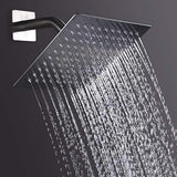 NearMoon Rain Shower Head, High Flow Stainless Steel Square Rainfall Shower, High Pressure Design, Awesome Shower Experience Even At Low Water Flow (8 Inch, Chrome Finish)