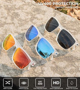 KALIYADI Polarized Sunglasses for Men, Lightweight Sun Glasses with UV Protection for Driving Fishing Golf